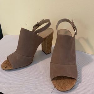 Open toe wedge heels